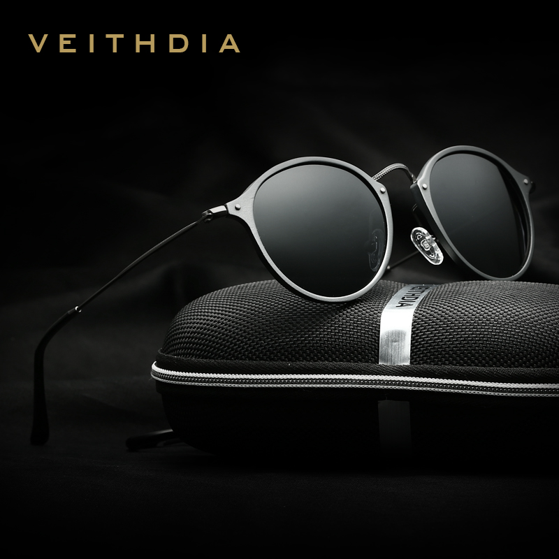 Sunglasses Aviator Polarized - VEITHDIA 男性サングラスファッションラウンドユニセックスサングラス偏光コーティングミラースポーツ運転男性眼鏡女性のための 6358