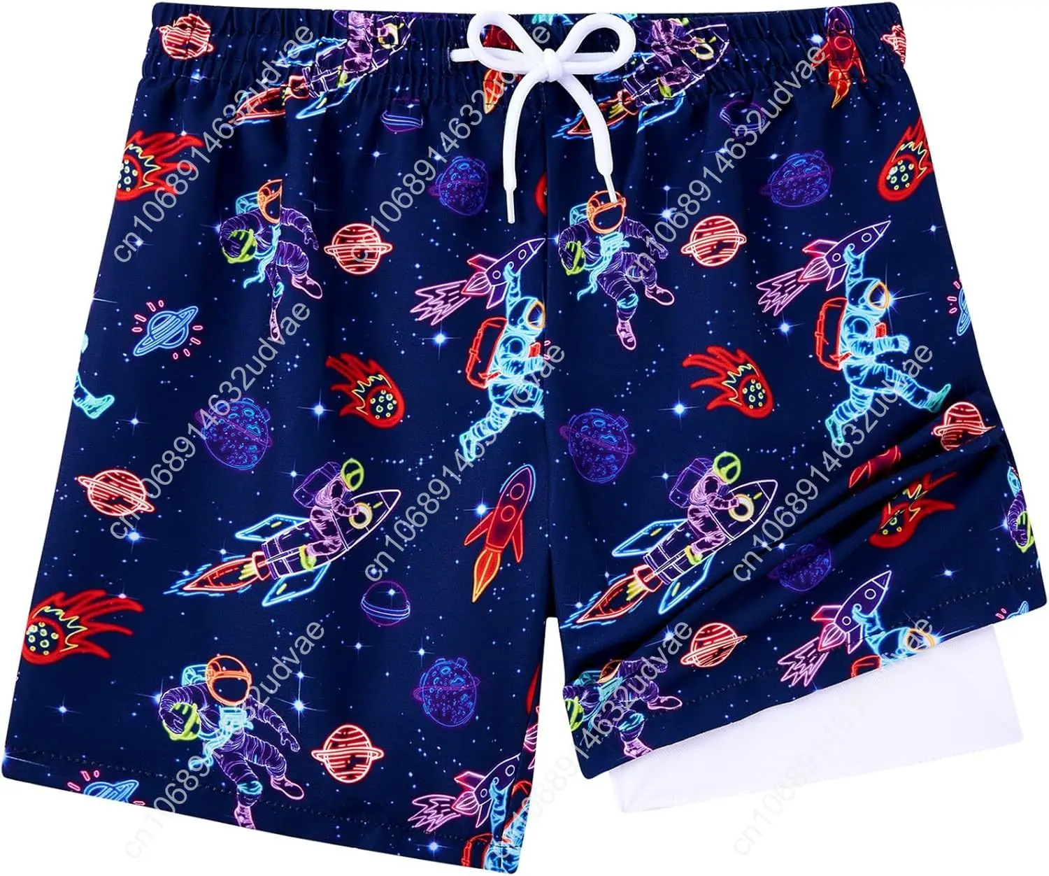 Swim Trunk Quick Dry - 男の子用スイムトランクス、ボクサーパンツ型メッシュ裏地付き、速乾性水着、4歳～12歳向け。