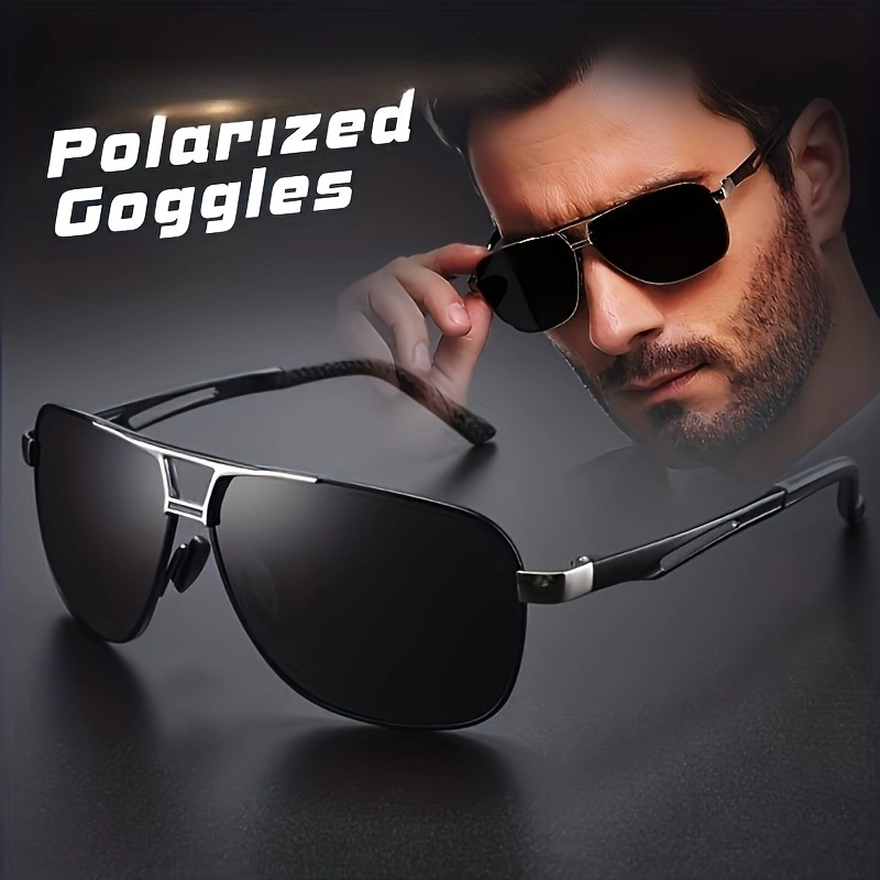 Sunglasses Aviator Polarized - ファッショングラデーションサングラス男性用ビッグフレームパイロットサングラスデザイン反射防止リュネット・ド・ソレイユオム UV400