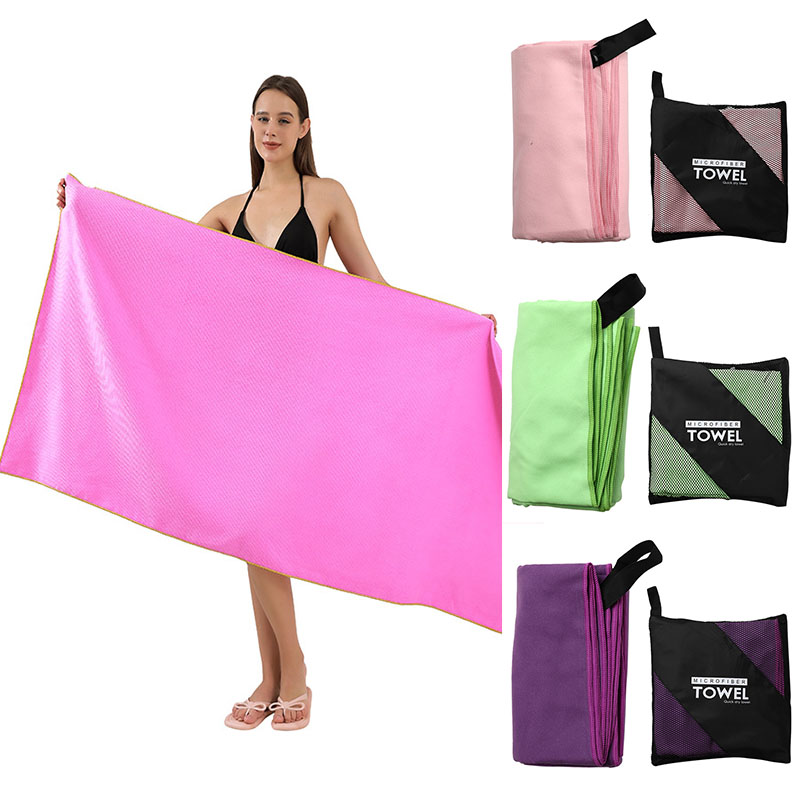 Beach Towel Large - マイクロファイバータオル ボディフィットネスタオル 水泳用タオル マイクロファイバー旅行用タオル ジム キャンプ用タオル