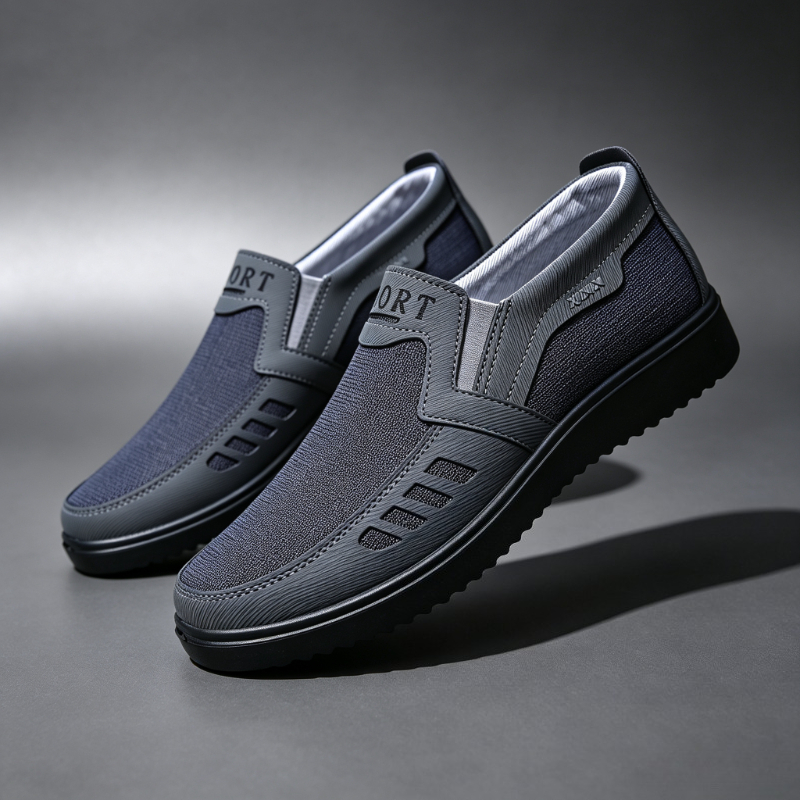 Espadrille Slip On - メンズ スリップオン キャンバス ローファー 通気性抜群 快適