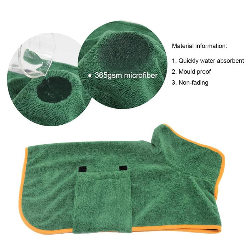 犬用バスローブタオル ペット乾燥コート 衣類 調節可能なペッ - Beach Towel Large のレビューと価格