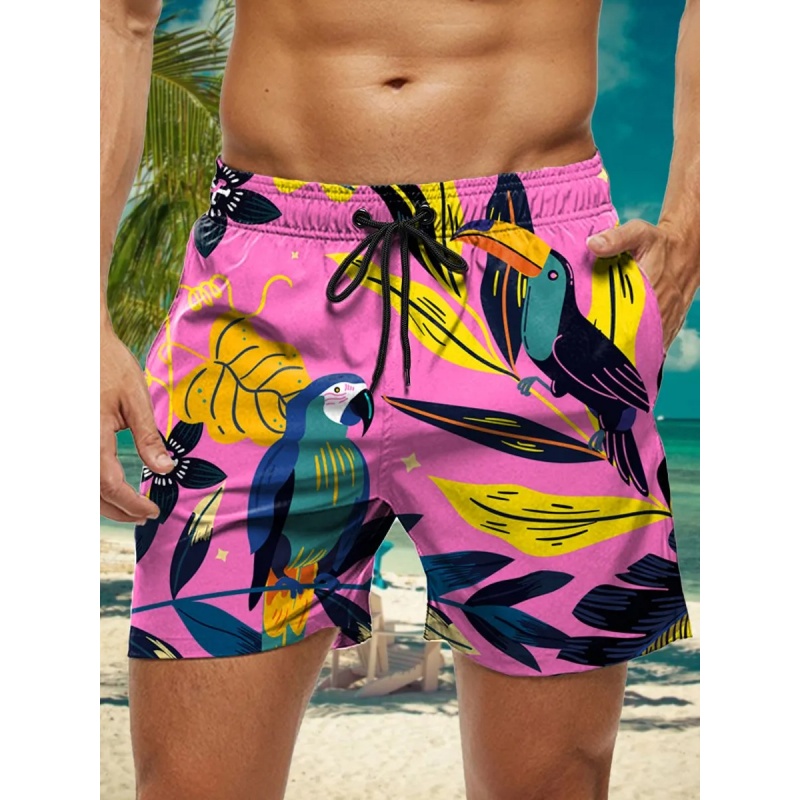 パイナップルオウムグラフィック水泳パンツ男性用海洋触手 3D - Trunks Board Surf のレビューと価格