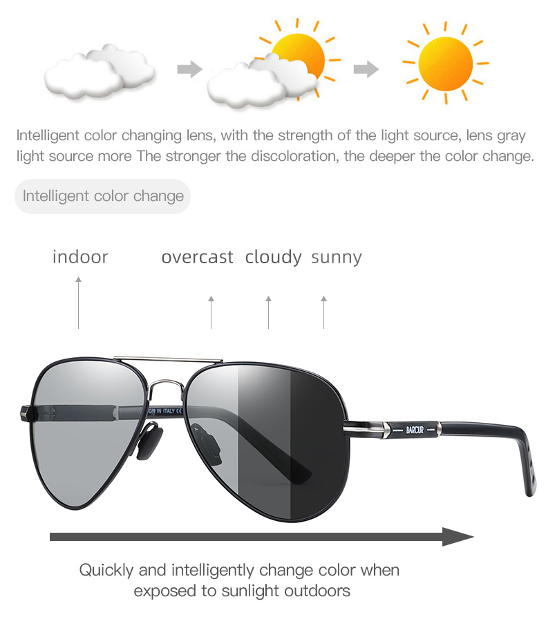 BARCUR 偏光メンズサングラスパイロットサングラス男性ア - Sunglasses Aviator Polarized のレビューと価格