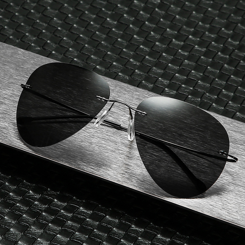 Hdcrafter-男性用チタン偏光サングラス、超軽量、パイ - Sunglasses Aviator Polarized のレビューと価格