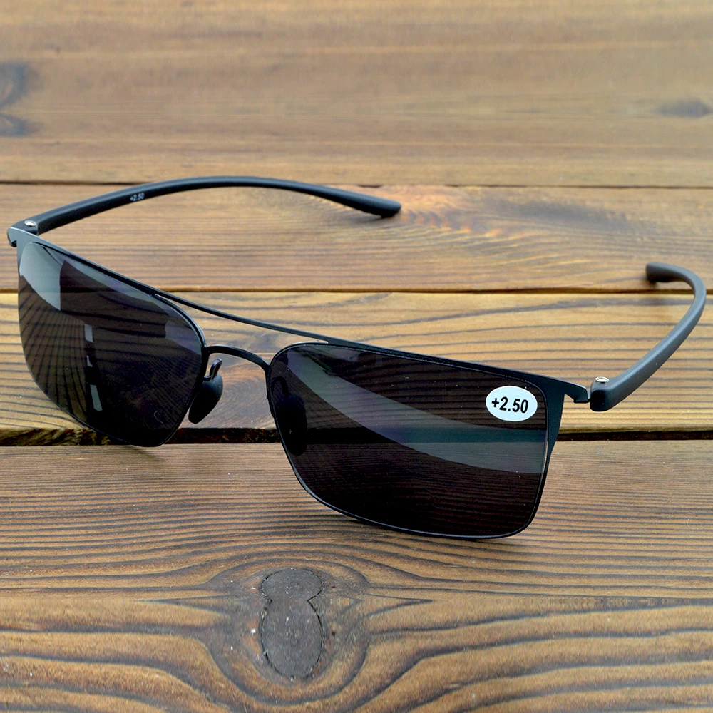 偏光レンズ搭載のサングラス、老眼鏡、男性用、金属フレーム、運 - Sunglasses Aviator Polarized のレビューと価格