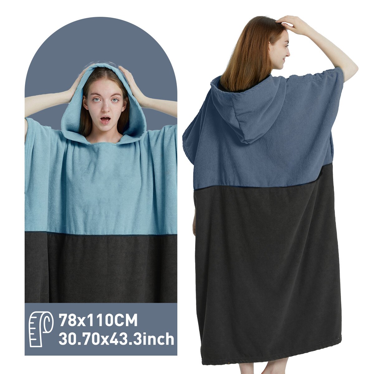 サーフポンチョ タオルポンチョ 速乾タオルパーカー マイクロ - Beach Towel Large のレビューと価格