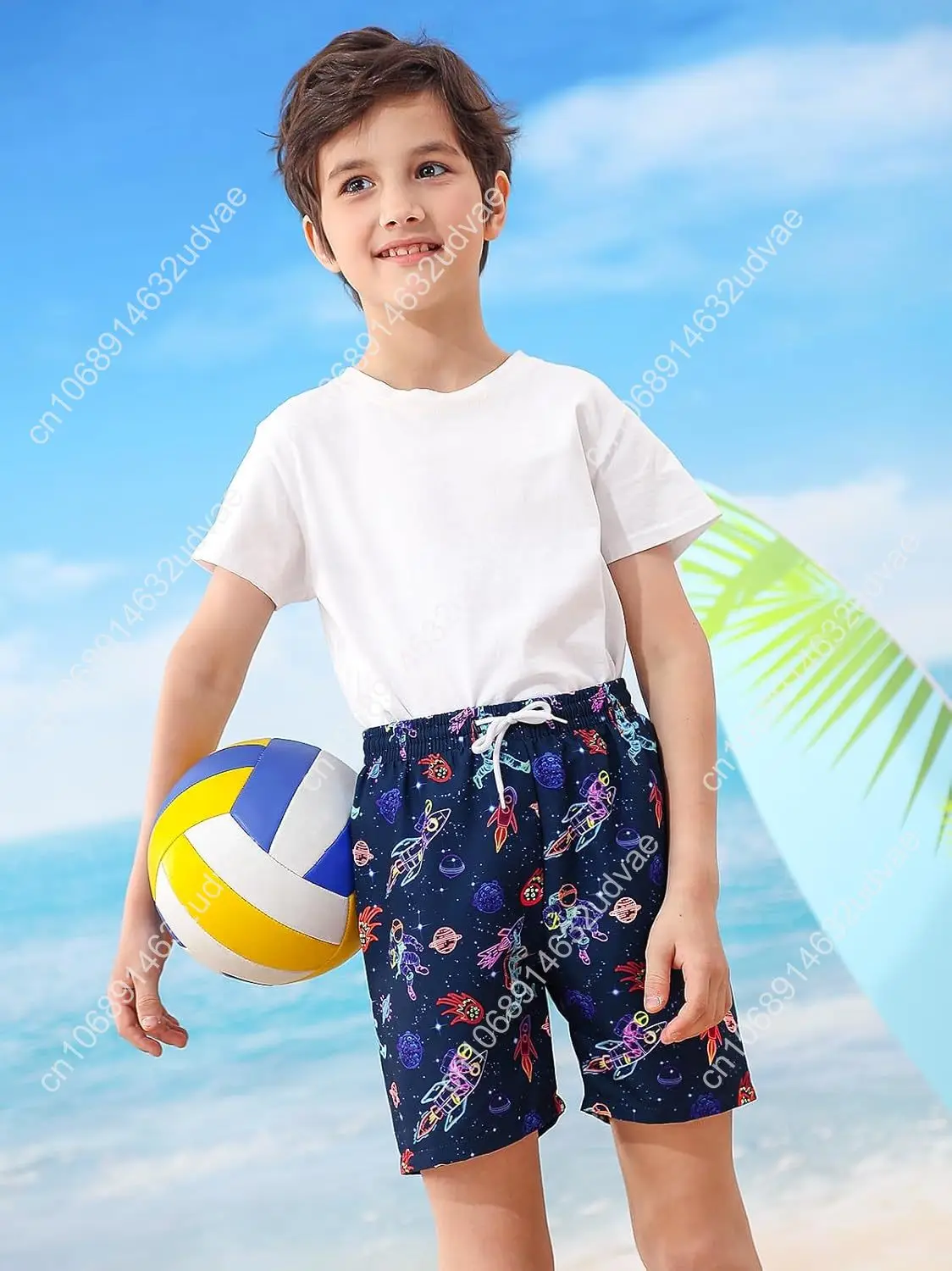 男の子用スイムトランクス、ボクサーパンツ型メッシュ裏地付き、 - Swim Trunk Quick Dry のレビューと価格