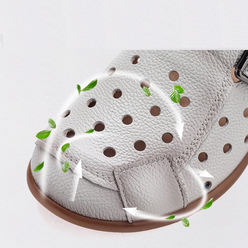 新しい牛革製ローヒールサンダル レディース ホローアウト ミ - Espadrille Slip On のレビューと価格