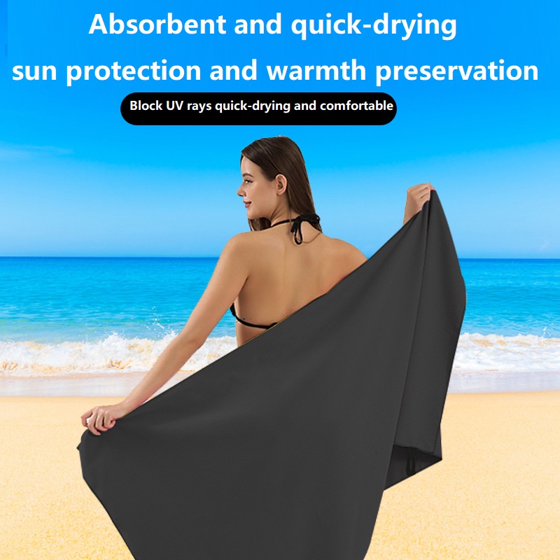 マイクロファイバータオル ボディフィットネスタオル 水泳用タ - Beach Towel Large のレビューと価格