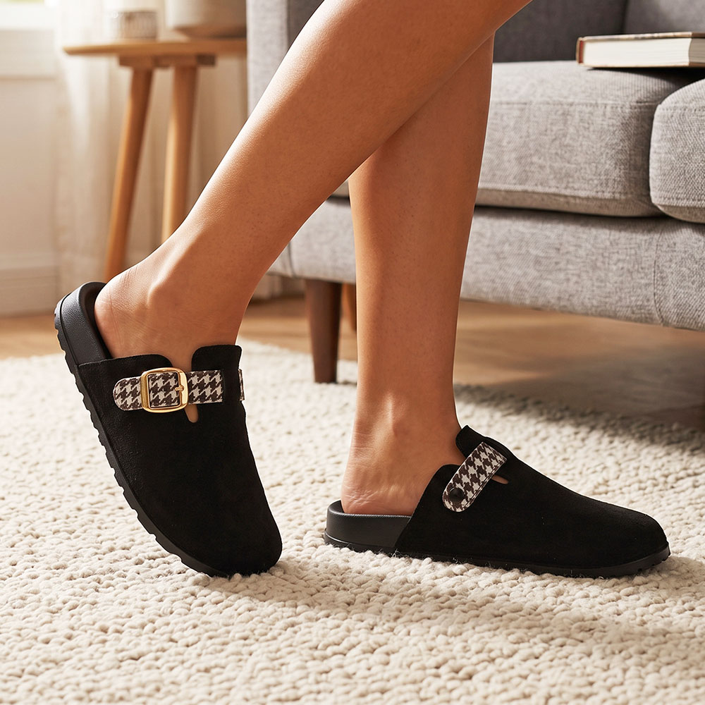 レディース クローズドトゥ ミュールスリッパ 大きいサイズ  - Espadrille Slip On のレビューと価格