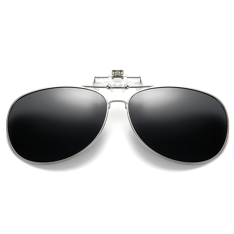 偏光レンズを使用したサングラス。クリップで簡単に装着可能。夜 - Sunglasses Aviator Polarized のレビューと価格
