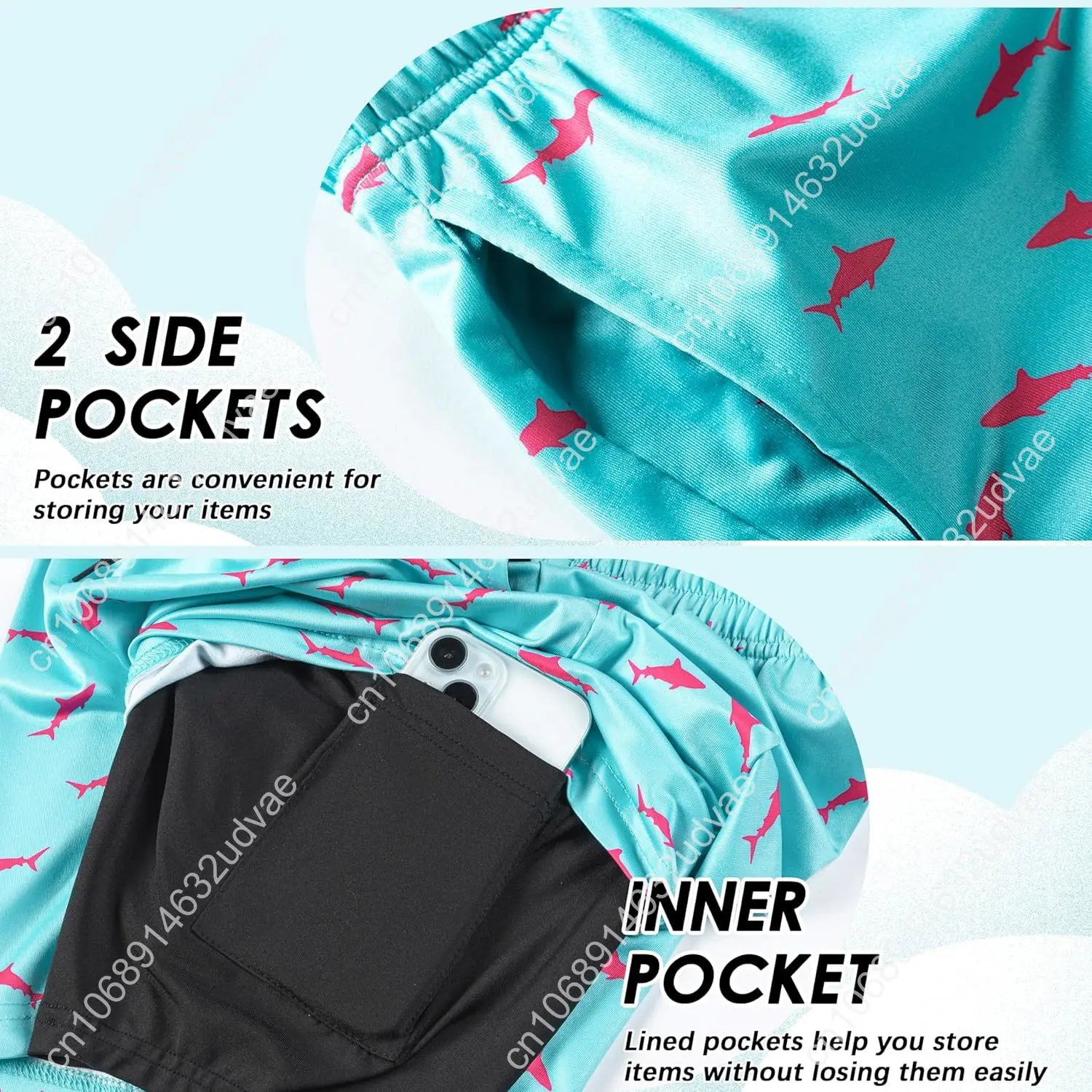 男の子用、コンプレッションライナー付き、伸縮性のあるスイムシ - Swim Trunk Quick Dry のレビューと価格