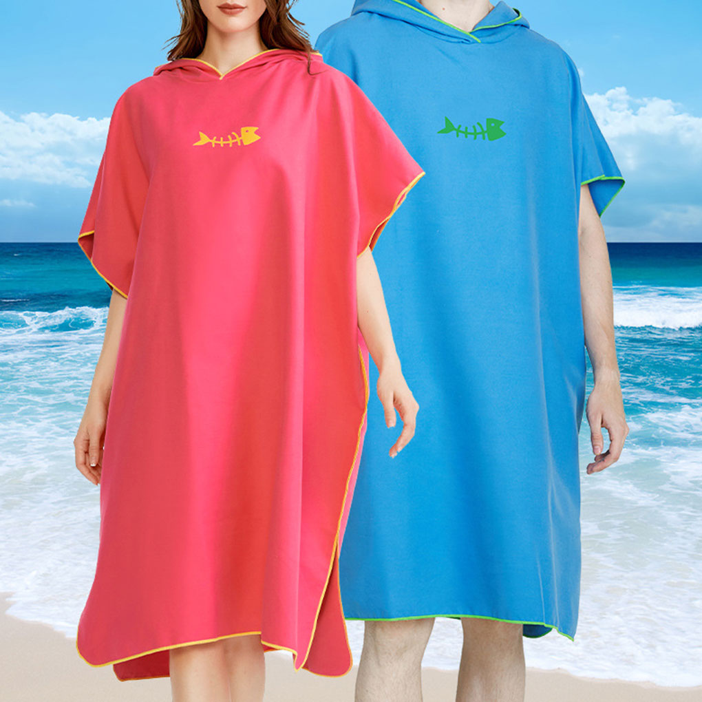 フード付きタオルポンチョ 大人用タオル ノースリーブ ビーチ - Beach Towel Large のレビューと価格