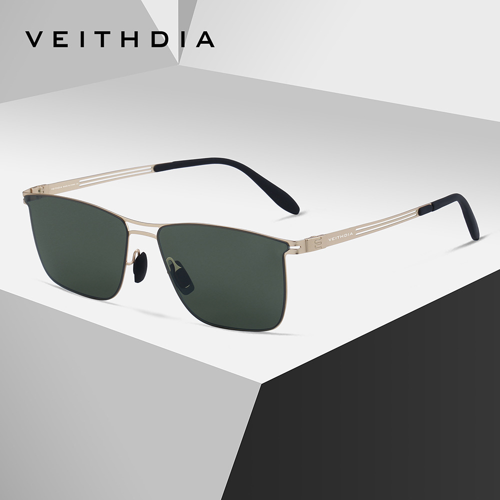 VEITHDIA メンズ偏光サングラス ステンレススチールフ - Sunglasses Aviator Polarized のレビューと価格